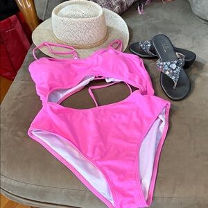 Hot Pink One Piece (Monokini )